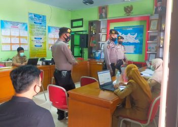 Sat Samapta Polres Ciamis Giat Monitoring Pengamanan Vaksin di Puskesmas