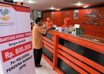 PT. Pos Indonesia Kancab Banjar Mulai Salurkan Bantuan Program Sembako
