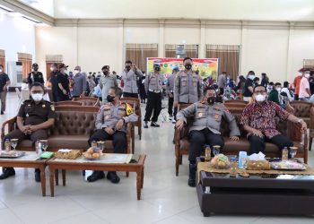 Kapolres Ciamis Dampingi Wakapolda Jabar Ikuti Vidcon Bersama Wakapolri di Islamic Center Ciamis