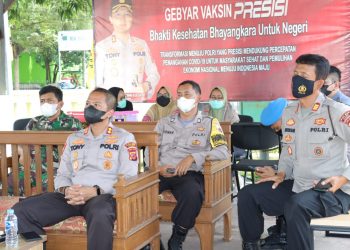 Kapolres Ciamis Ikuti Vidcon Pelaksanaan Vaksin Serentak Indonesia