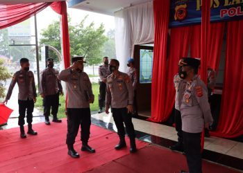 Kapolres Ciamis AKBP Tony Prasetyo Yudhangkoro SH, S.I.K, M.T. Mengecek Siap Pelaksanaan Operasi Ketupat  Lodaya 2022