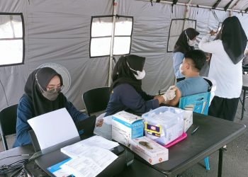 Pos Tepadu Alun – Alun Ciamis Layani Vaksinasi Covid 19 Bagi Para Pemudik