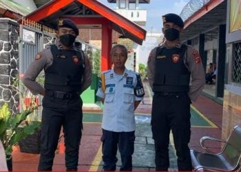 Personel Polres Ciamis Polda Jabar Giat Pengamanan Hari Raya Idul Fitri di Lapas Kelas IIB Ciamis