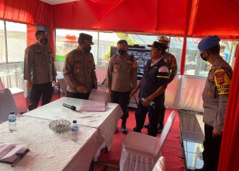 Wakapolres Ciamis Dampingi Wagub Jabar Kunjungi Pos Terpadu Alun Alun Ciamis