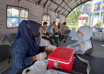 Pos Terpadu Alun Alun Ciamis Sedia Pelayanan Vaksinasi Covid 19 Bagi Pemudik arus Balik