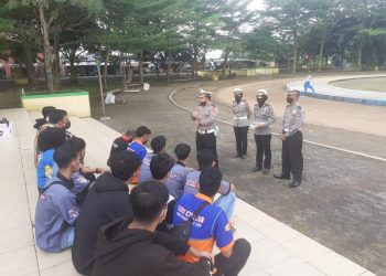 Ditlantas Polda Jabar Melaksanakan Pembinaan dan Sosialisasi kepada Paguyuban Sepeda Motor Kota Banjar