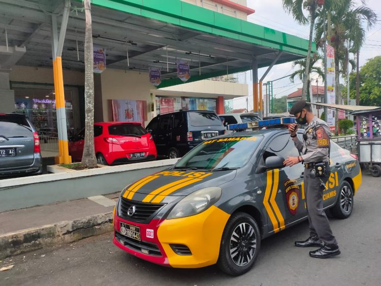 Sat Samapta Polres Ciamis Laksanakan Patroli Di Sejumlah Lokasi Keramaian