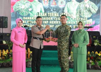 Kapolresta Menghadiri Serah Terima Jabatan Komandan Brigif Raider 13 Galuh 1 Kostrad