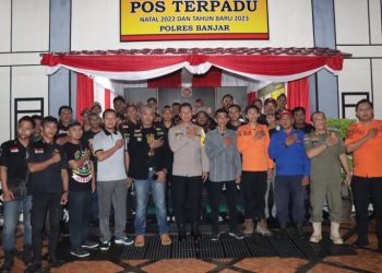 Polres Banjar Polda Jabar Adakan Nongkrong Bareng di Hadiri Wakil Walikota di Pos Terpadu Alun- alun.