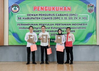 Hadiri Pengukuhan DPC Perhiptani, Wabup Ciamis Sebut Peran Penyuluh Sangat Strategis Sebagai Ujung Tombak Kemajuan Pertanian