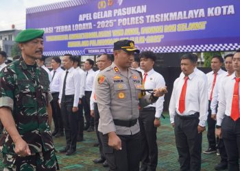 Kapolres Tasikmalaya Kota Pimpin Apel Operasi Zebra Lodaya 2025 Jelang Natal dan Tahun Baru