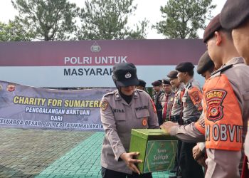 Polres Tasikmalaya Kota Galang Bantuan Bencana untuk Sumatra