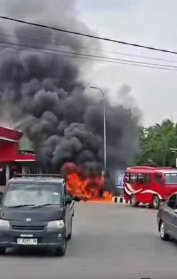 Kebakaran Heboh di SPBU Karangnunggal, Tiga Motor Hangus Diduga Akibat Korsleting