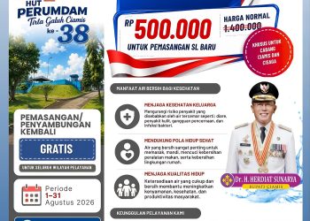 Sambut Hari Kemerdekaan RI ke-81, PERUMDAM Tirta Galuh Ciamis Gelar Promo Besar-Besaran Selama Agustus 2026 CIAMIS